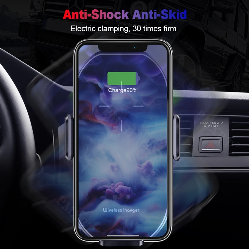 Qi 10W Fast Charging Wireless Car Charger Automatic Clamping Air Vent Mount Mobile Phone Charger Holder For iPhone 12 Pro Max 11
Qi 10W Fast Charging Wireless Car Charger Automatic Clamping Air Vent Mount Mobile Phone Charger Holder For iPhone 12 Pro Max 11