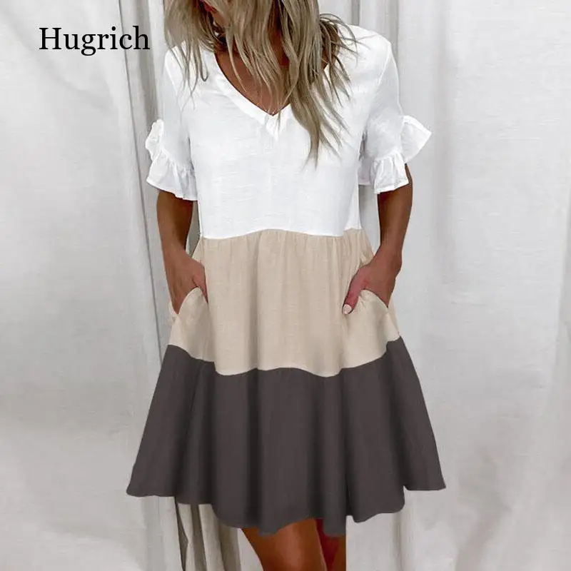 Casual Ruffles Loose V-Neck Dress Women Summer Short Sleeve Floral Print Woman Dress Plus Size 2021 Fashion White Beach Dresses
Casual Ruffles Loose V-Neck Dress Women Summer Short Sleeve Floral Print Woman Dress Plus Size 2021 Fashion White Beach Dresses