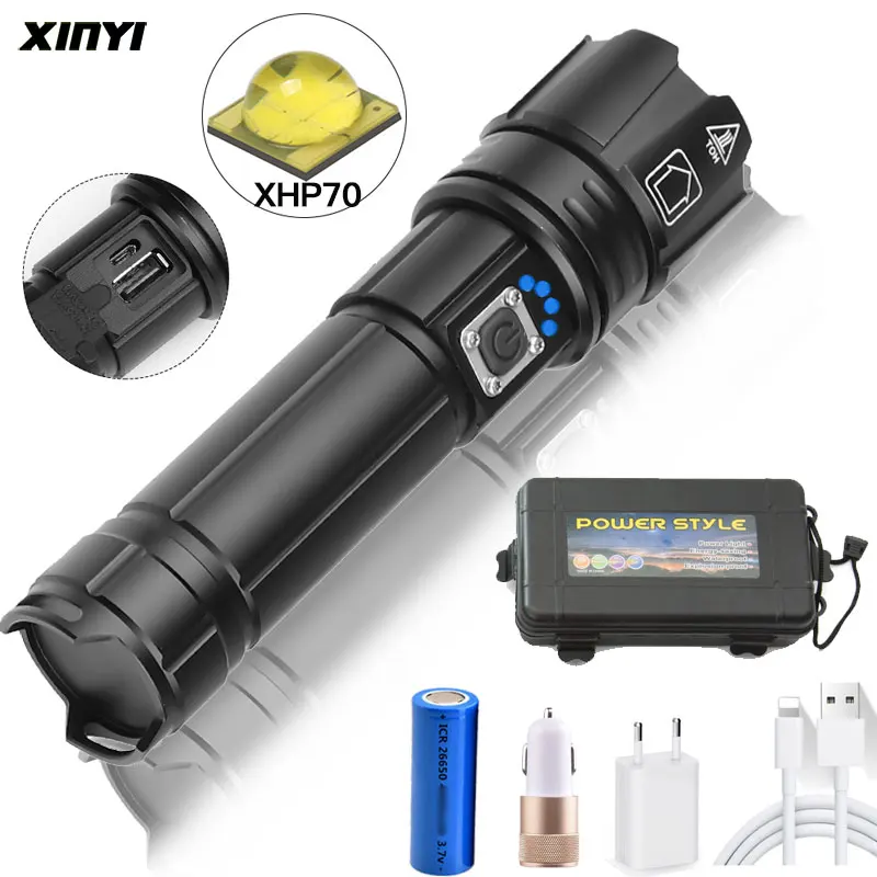 Мощный светодиодный фонарик XHP50, 18650 лм, фонарик с USB-зарядкой, масштабируемый светодиодный фонарик, фонарик, фонарь с аккумулятором 1 * для кемпинга, велосипедная лампа
Мощный светодиодный фонарик XHP50, 18650 лм, фонарик с USB-зарядкой, масштабируемый светодиодный фонарик, фонарик, фонарь с аккумулятором 1 * для кемпинга, велосипедная лампа