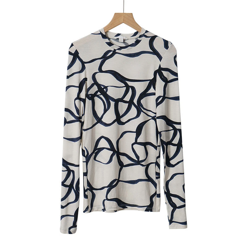 2020 New Summer Lyocell Stripe T-shirt Slim Long Sleeve Breathable T Shirt Casual Loose Top Office Lady Koran Streetwear Tshirt
2020 New Summer Lyocell Stripe T-shirt Slim Long Sleeve Breathable T Shirt Casual Loose Top Office Lady Koran Streetwear Tshirt