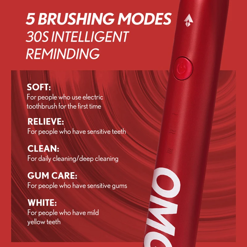 2021Fashion Electric ToothBrush OMG WTF Smart Sonic Electric Brush Ultrasonic IPX7 Red 5 Modes Automatic Fast Wireless Charge
2021Fashion Electric ToothBrush OMG WTF Smart Sonic Electric Brush Ultrasonic IPX7 Red 5 Modes Automatic Fast Wireless Charge