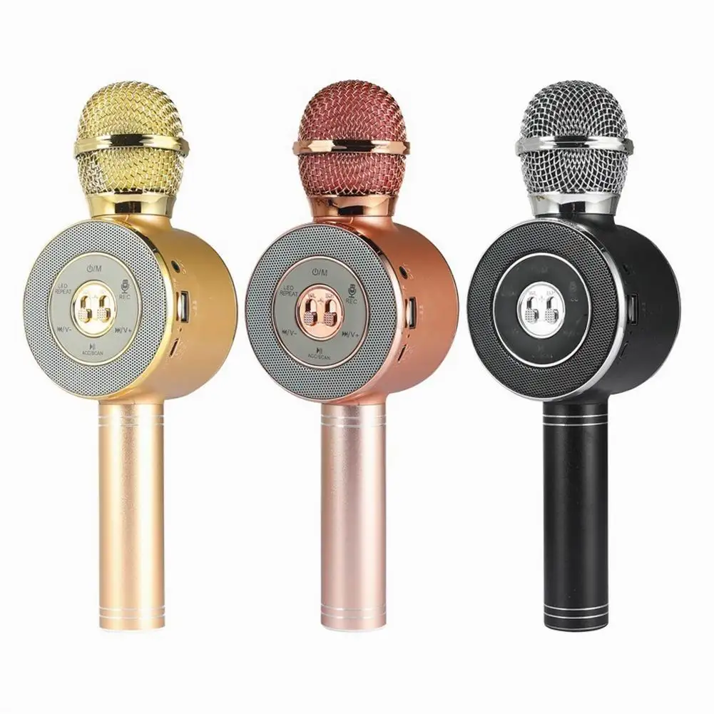 WS-668 Professional Bluetooth Wireless Microphone Handheld Karaoke Live Stereo Microphone Portable KTV Music Player with Speaker
WS-668 Professional Bluetooth Wireless Microphone Handheld Karaoke Live Stereo Microphone Portable KTV Music Player with Speaker