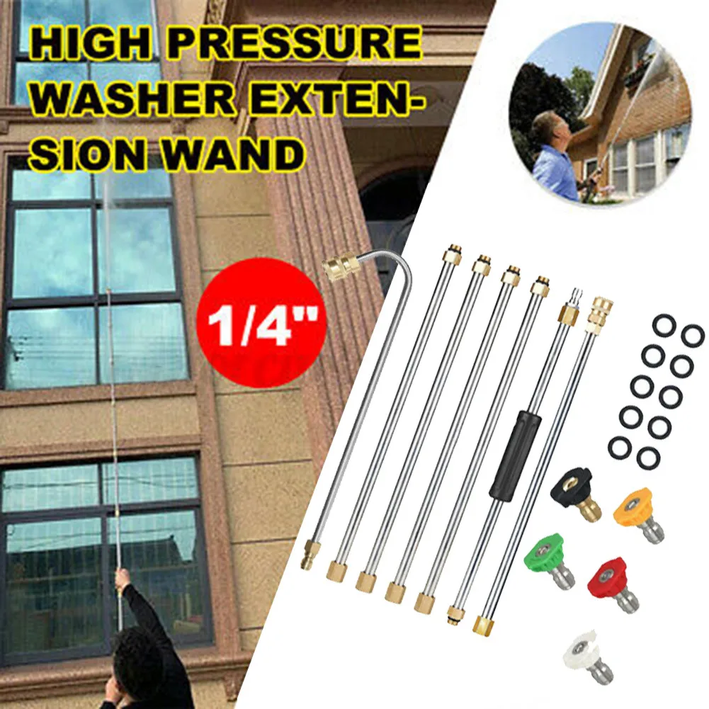 7X High Pressure Washer Extension Replacement Lance 1/4in' Spray Wand W/5 Nozzle Washer Spray Nozzle Gun Sandblaster Lance Tool
7X High Pressure Washer Extension Replacement Lance 1/4in' Spray Wand W/5 Nozzle Washer Spray Nozzle Gun Sandblaster Lance Tool