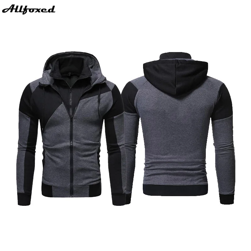 Мужская приталенная куртка на молнии с капюшоном и двойной молнией
Мужская приталенная куртка на молнии с капюшоном и двойной молнией