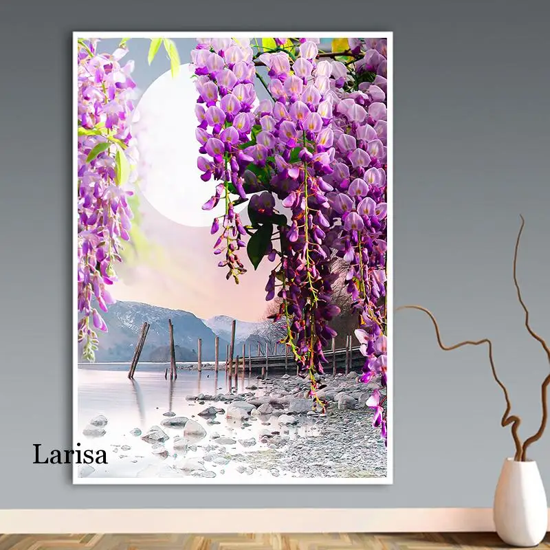Beautiful Purple Flower Tree Swan Lake Landscape Poster Scandinavian Scenery Nature Canvas Wall Art Print Painting Home Decor
Beautiful Purple Flower Tree Swan Lake Landscape Poster Scandinavian Scenery Nature Canvas Wall Art Print Painting Home Decor