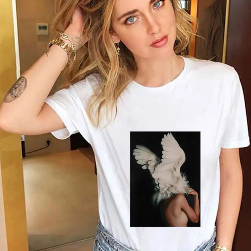 New Cotton Soft Loose Hot Sale T-shirt Sexy Flowers Feather Print Short Sleeve Tops Fashion Casual Couple Women T-Shirt
New Cotton Soft Loose Hot Sale T-shirt Sexy Flowers Feather Print Short Sleeve Tops Fashion Casual Couple Women T-Shirt