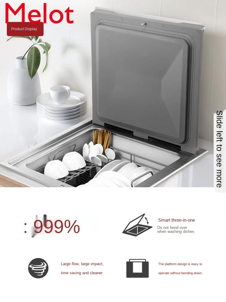 Single Sink Dishwasher Automatic Household Intelligent Sink Integrated Embedded Small Dishwasher
Single Sink Dishwasher Automatic Household Intelligent Sink Integrated Embedded Small Dishwasher