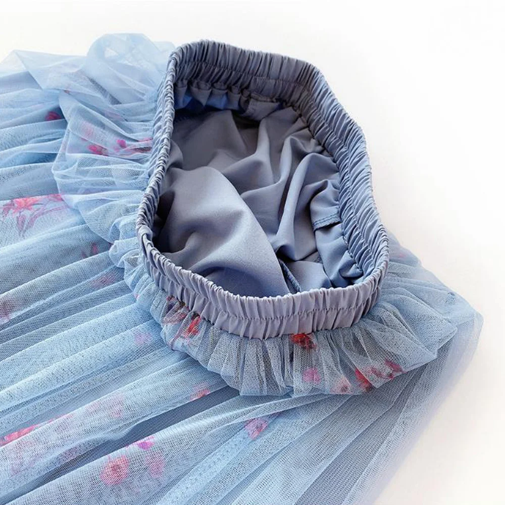 Vintage Floral Printed Pleated Long Skirts Womens Blue High Waist Harajuku Tulle A-Line Midi Skirt Loose Mesh Chic Skirt Female
Vintage Floral Printed Pleated Long Skirts Womens Blue High Waist Harajuku Tulle A-Line Midi Skirt Loose Mesh Chic Skirt Female