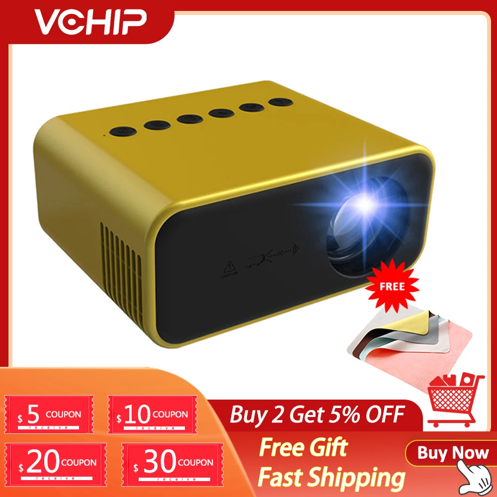 VCHIP YT500 Mini Projector LED Proyector For Home Supports 1080P TV HDMI USB Portable Theater Media Player With Gift
VCHIP YT500 Mini Projector LED Proyector For Home Supports 1080P TV HDMI USB Portable Theater Media Player With Gift