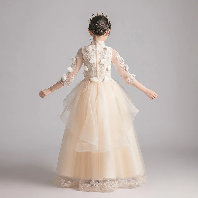 2019 Luxury New Girls Children Appliques Flowers Wedding Birthday Party Princess Mesh Dress Kids Elegant Piano Costumes Dress
2019 Luxury New Girls Children Appliques Flowers Wedding Birthday Party Princess Mesh Dress Kids Elegant Piano Costumes Dress