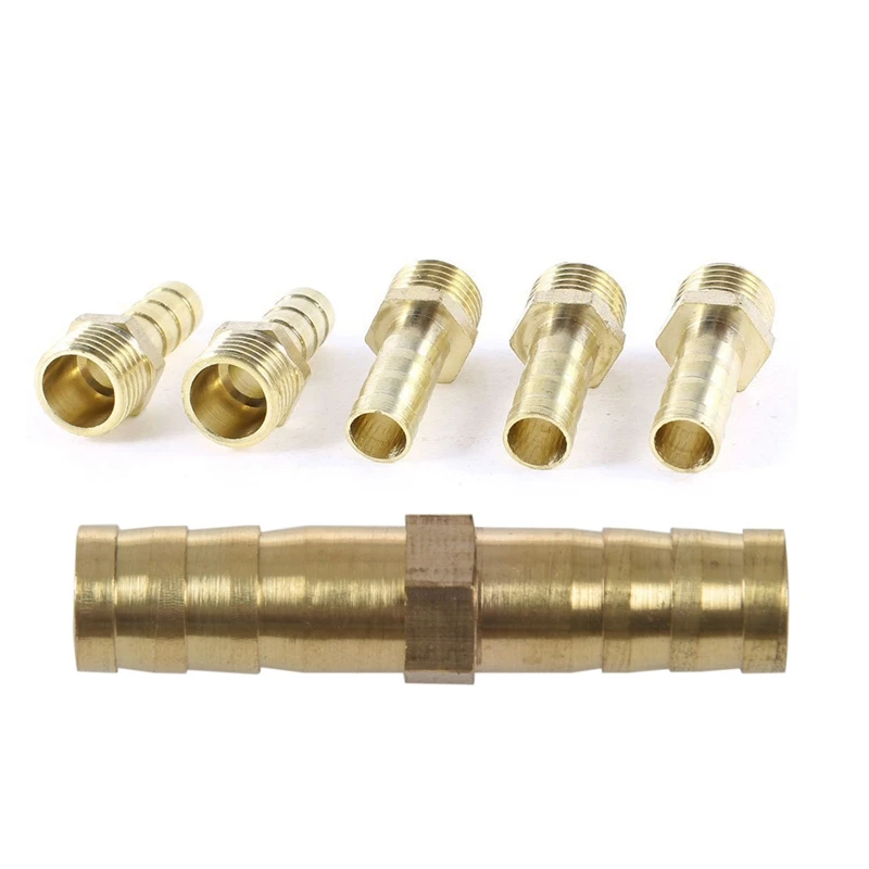 LBER 10Pcs 1/4Inch PT Male Thread to 8mm Hose Barb Brass Straight Coupling Fitting & Inner Dia Air Gas Straight Hose Pipe Barb C
LBER 10Pcs 1/4Inch PT Male Thread to 8mm Hose Barb Brass Straight Coupling Fitting & Inner Dia Air Gas Straight Hose Pipe Barb C