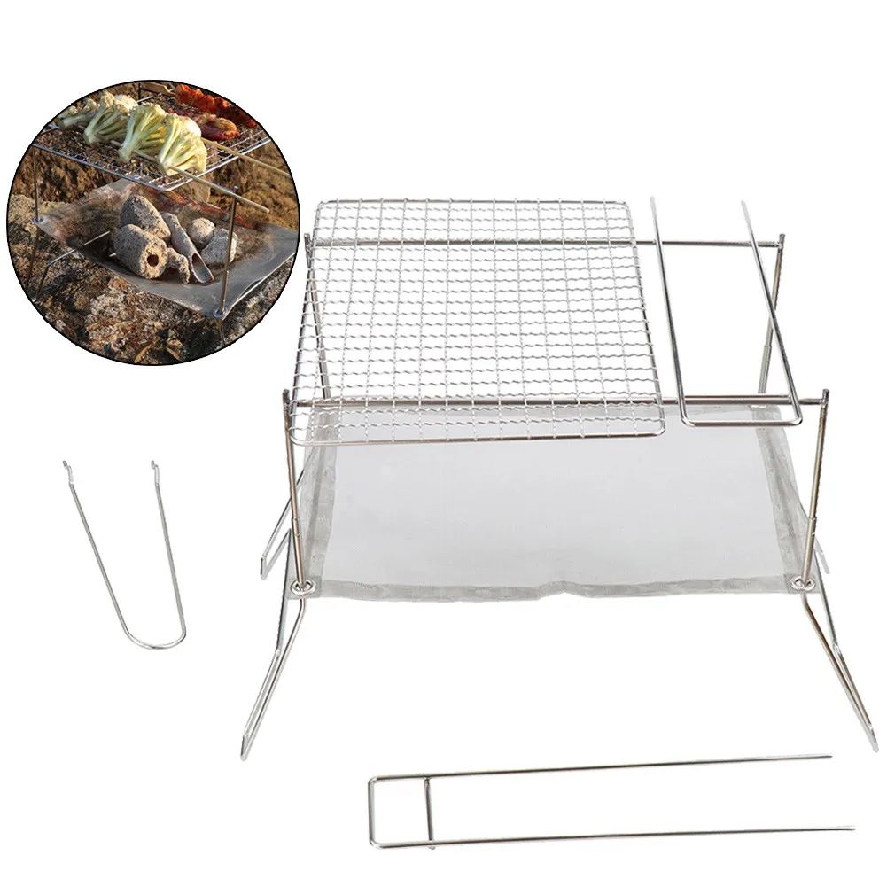 Portable BBQ Grill Folding Wood Burning Stainless Steel Mini Pocket Barbecue Stove Skewers Accessories For Camping Picnic
Portable BBQ Grill Folding Wood Burning Stainless Steel Mini Pocket Barbecue Stove Skewers Accessories For Camping Picnic