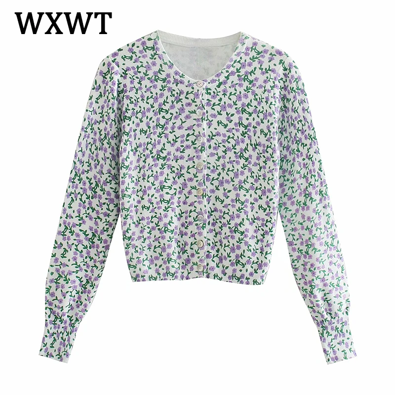 WXWT Women 2021 Jacquard Cropped Knitted Cardigan Sweater Thin Spring Long Sleeve Female Outerwear Chic Tops BB1124
WXWT Women 2021 Jacquard Cropped Knitted Cardigan Sweater Thin Spring Long Sleeve Female Outerwear Chic Tops BB1124