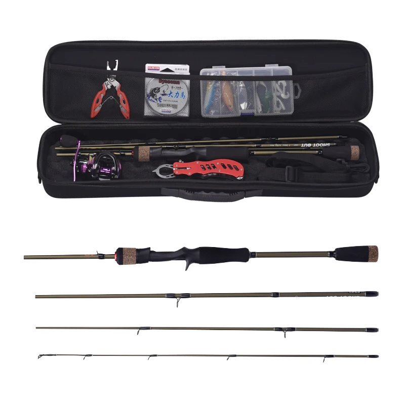 Lizard Fishing Rods and Reels combo 4 Section Carbon Rod Baitcasting Reel Travel Fishing Rod Set with Full Kits Carrier Bag
Lizard Fishing Rods and Reels combo 4 Section Carbon Rod Baitcasting Reel Travel Fishing Rod Set with Full Kits Carrier Bag