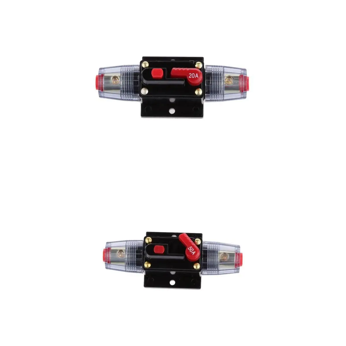 Автомобильный Аудио встроенный выключатель поддержка Кнопка ручной сброс 12 В/24VDC 50Amp + 20Amp, 2 шт 
Автомобильный Аудио встроенный выключатель поддержка Кнопка ручной сброс 12 В/24VDC 50Amp + 20Amp, 2 шт