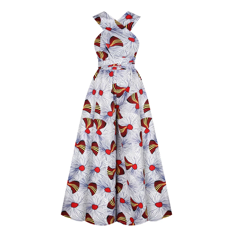 Retro Geometric Print African Style DIY Straps Wear Women's Jumpsuit Sexy Backless V Neck High Waist Straight Trousers Clothes
Retro Geometric Print African Style DIY Straps Wear Women's Jumpsuit Sexy Backless V Neck High Waist Straight Trousers Clothes
