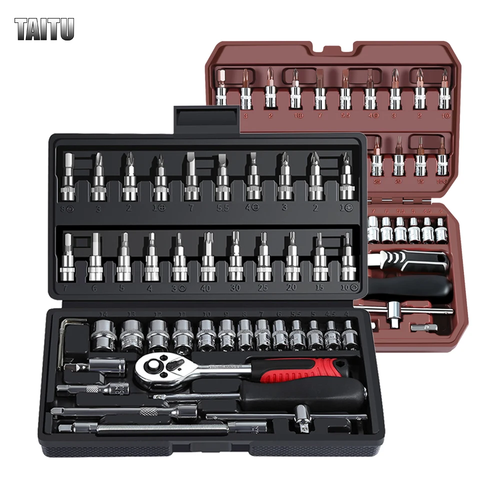 Auto Repairing Socket Set Universal Car Repair Tool Ratchet Set Torque Wrench Combination A Set Of Keys Multifunction DIY Tools
Auto Repairing Socket Set Universal Car Repair Tool Ratchet Set Torque Wrench Combination A Set Of Keys Multifunction DIY Tools