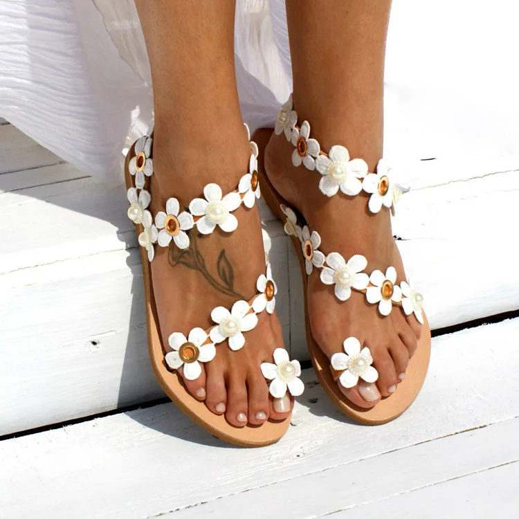Women sandals summer flat pearl sandals flip flops rome shoes string bead slippers mujer gladiator sandalias sapatos femininos
Women sandals summer flat pearl sandals flip flops rome shoes string bead slippers mujer gladiator sandalias sapatos femininos