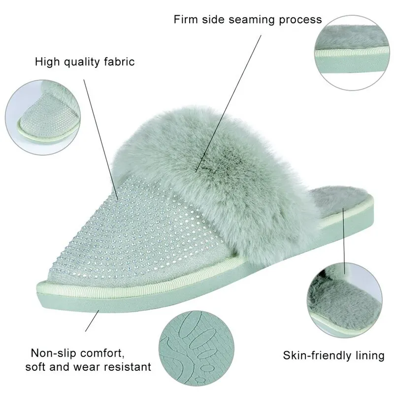 2020 Classic Winter Warm Fur Slippers Female Girls Slippers House Shoes Crystal Indoor Bedroom Zapatilla Mujer Flat-bottom Shoes
2020 Classic Winter Warm Fur Slippers Female Girls Slippers House Shoes Crystal Indoor Bedroom Zapatilla Mujer Flat-bottom Shoes