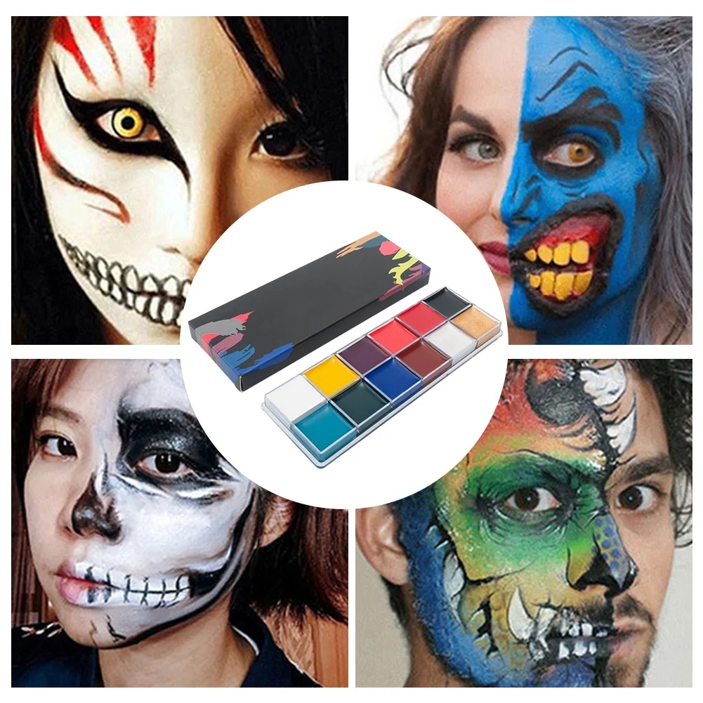 12 Colors Body Face Oil Paints Professional DIY Painting Oil Art Make Up Use In Face Or Body Makeup Face Paint Palette
12 Colors Body Face Oil Paints Professional DIY Painting Oil Art Make Up Use In Face Or Body Makeup Face Paint Palette