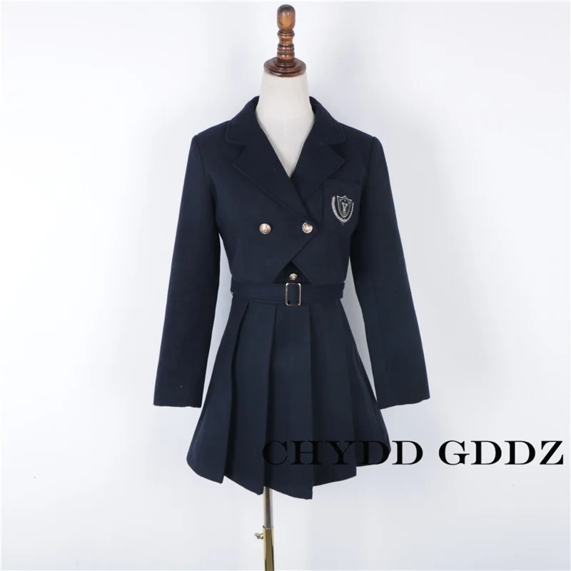 2021 Student Suits Women Retro Chic Winter College Style Short Woolen Coat + Strap Pleated Dress Two-Piece Sets
2021 Student Suits Women Retro Chic Winter College Style Short Woolen Coat + Strap Pleated Dress Two-Piece Sets
