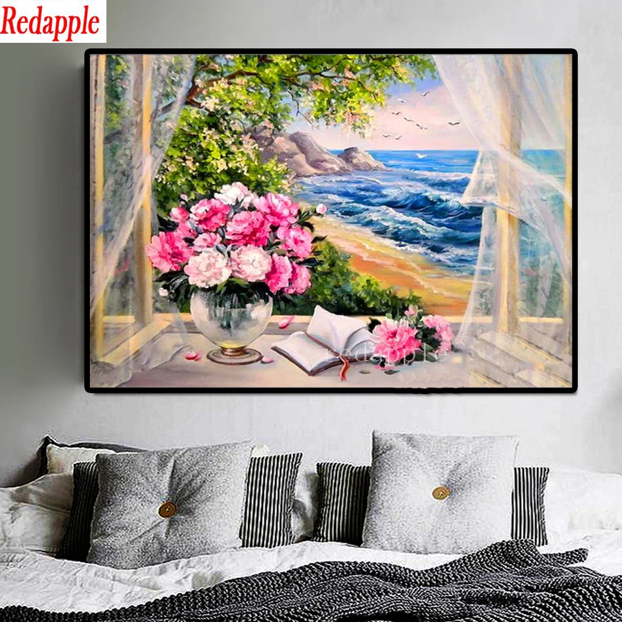 diamond embroidery window Seascape flower landscape full square round drill diamond painting 5d diy diamond mosaic home decor
diamond embroidery window Seascape flower landscape full square round drill diamond painting 5d diy diamond mosaic home decor
