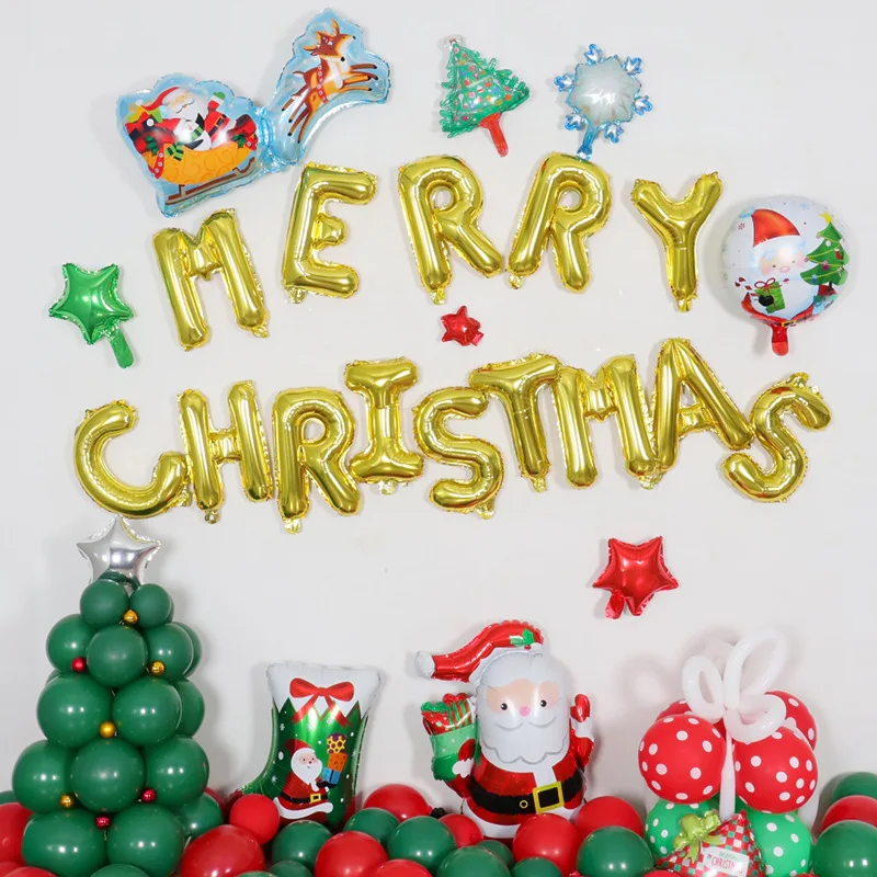 1set Merry Christmas Gold Letters Aluminum Film Ballon Party Background Window Shop Decor Santa Claus Snowman Bell Theme Ballon
1set Merry Christmas Gold Letters Aluminum Film Ballon Party Background Window Shop Decor Santa Claus Snowman Bell Theme Ballon