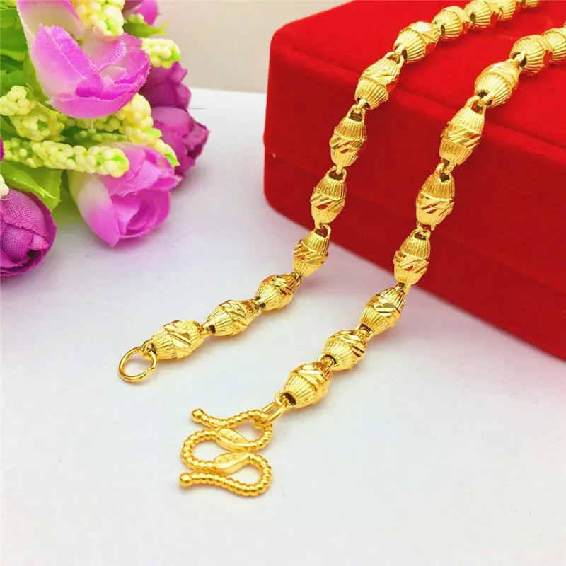 Geometric Olive Beadeds Chain Necklaces 18K Gold 3D Jewelry for Women Men Hiphop Party Anniversary Jewelry Birthday Gifts Male
Geometric Olive Beadeds Chain Necklaces 18K Gold 3D Jewelry for Women Men Hiphop Party Anniversary Jewelry Birthday Gifts Male