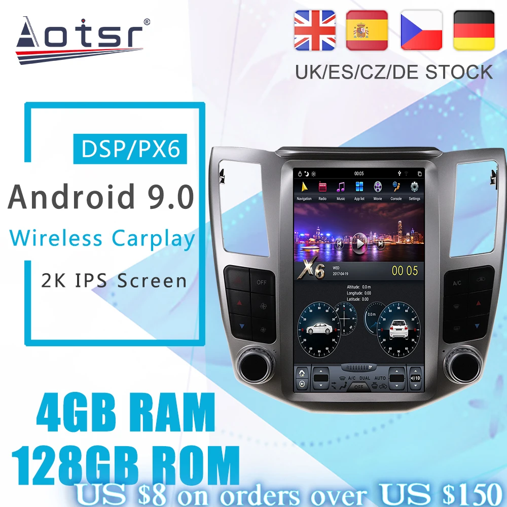 Автомобильный DVD-плеер в стиле Tesla на Android 9, GPS-навигатор для Lexus RX300 RX330 RX400 2004-2007, автомобильный радиоприемник, автомобильный стереоприемник
Автомобильный DVD-плеер в стиле Tesla на Android 9, GPS-навигатор для Lexus RX300 RX330 RX400 2004-2007, автомобильный радиоприемник, автомобильный стереоприемник