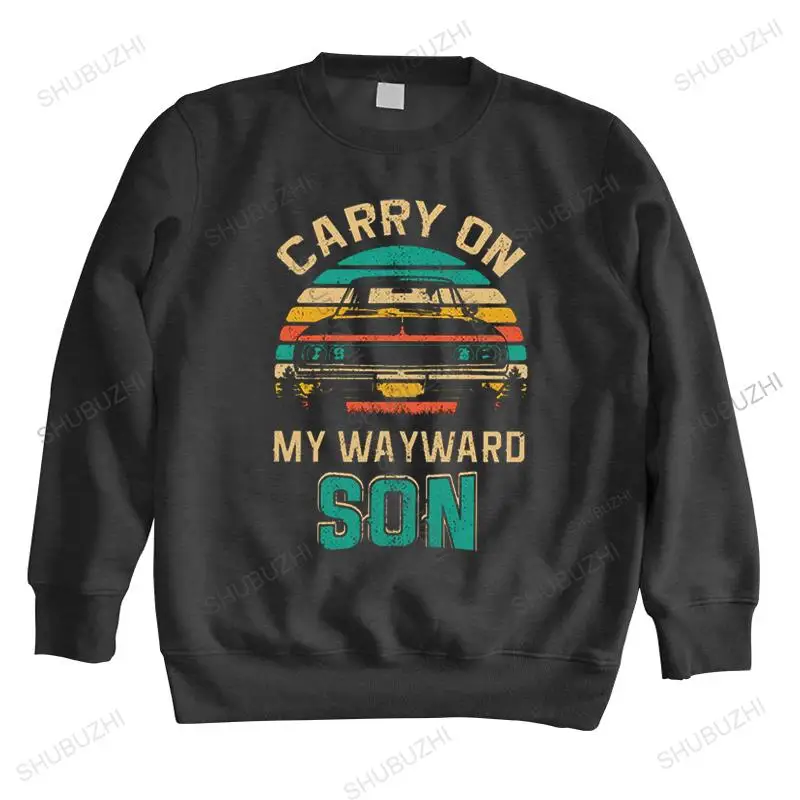 

Carry On My Wayward Son hoodie for Men Cotton Urban sweatshirt Drama Hunter TV Supernatural cool sweatshirts Tops Clothing