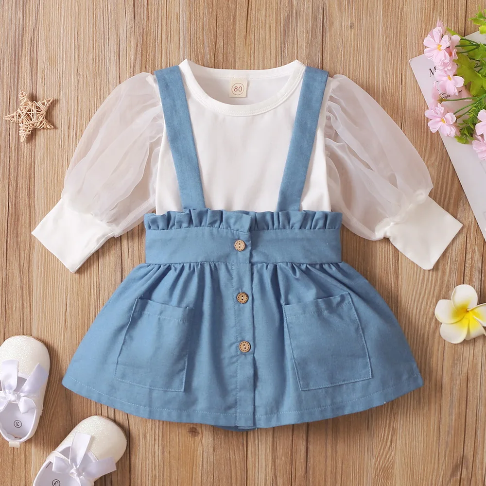 Newborn Toddler Baby Girls T-Shirt Puff Sleeve Tops Suspender Skirt Summer Outfits 2Pcs Clothes Cute Child Clothing Sets D30
Newborn Toddler Baby Girls T-Shirt Puff Sleeve Tops Suspender Skirt Summer Outfits 2Pcs Clothes Cute Child Clothing Sets D30