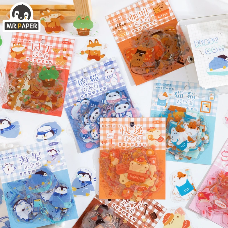 Mr.paper 8 Designs 40 Pcs/bag Cartoon Style Velvet Dreamer Series Cute Hand Account Decor DIY PET Collage Material Stickers
Mr.paper 8 Designs 40 Pcs/bag Cartoon Style Velvet Dreamer Series Cute Hand Account Decor DIY PET Collage Material Stickers