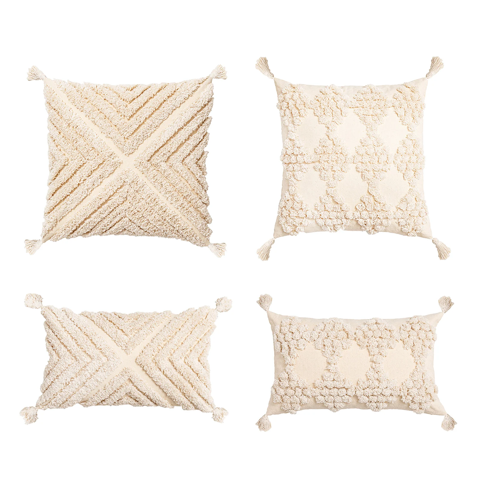 Morocco Tufted Boho Throw Pillow Covers Bohemian Woven Pillow Cases Accent Pillows Covers for Bed Modern
Morocco Tufted Boho Throw Pillow Covers Bohemian Woven Pillow Cases Accent Pillows Covers for Bed Modern