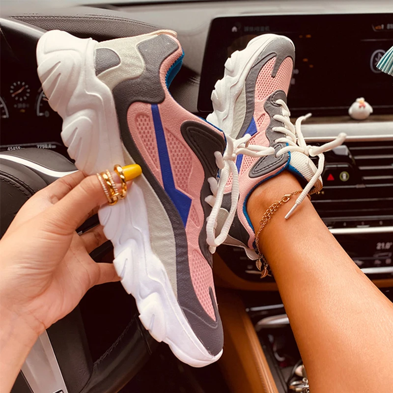 2021 Women Sneakers Ladies Platform Vulcanized Shoes Walking Lace-Up Comforable Casual Shoes Tenis Sporting Trainers Size 36-43
2021 Women Sneakers Ladies Platform Vulcanized Shoes Walking Lace-Up Comforable Casual Shoes Tenis Sporting Trainers Size 36-43