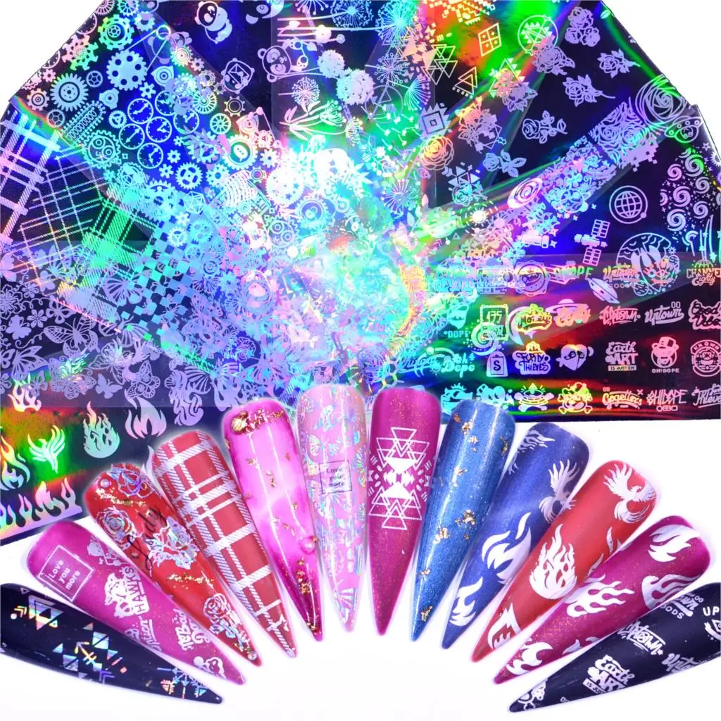Butterfly / Flame / Star / Fire Nail Foil transfer Set Decal For Nails Stickers flowers Mix Design Nail art Decoration wraps
Butterfly / Flame / Star / Fire Nail Foil transfer Set Decal For Nails Stickers flowers Mix Design Nail art Decoration wraps
