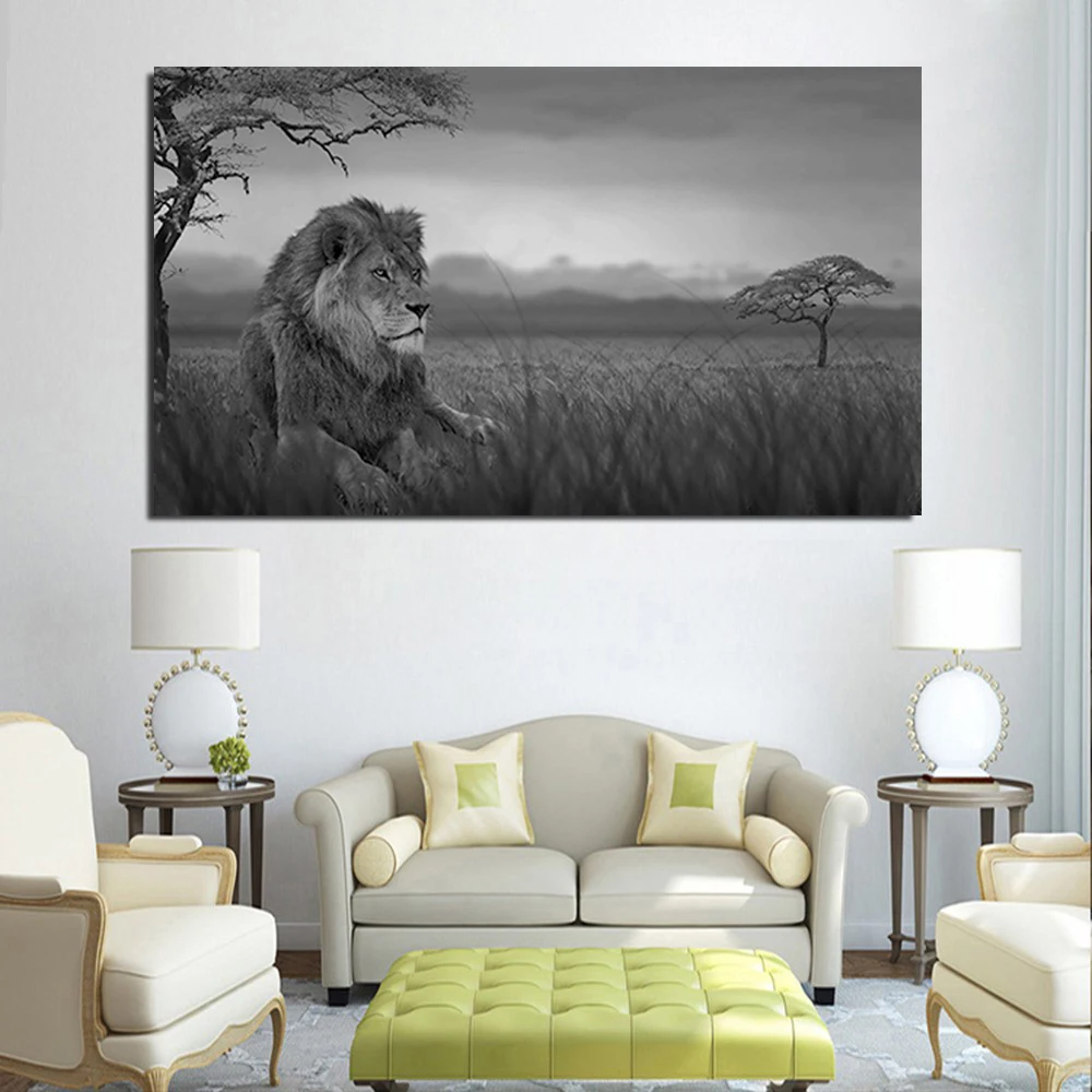Modern Black and White Lion Animal Canvas Painting Nordic Posters Printing Wall Art Pictures for Living Room Home Decor Unframed
Modern Black and White Lion Animal Canvas Painting Nordic Posters Printing Wall Art Pictures for Living Room Home Decor Unframed