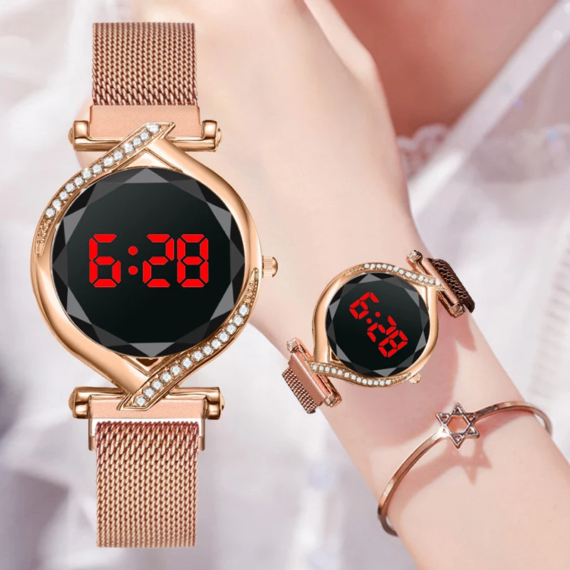 Luxury Red Led Digital Dial Women Watches Simple Ladies Bracelet Dress Magnetic Quartz Clock Luxury Set Watch Gift Drop Shipping
Luxury Red Led Digital Dial Women Watches Simple Ladies Bracelet Dress Magnetic Quartz Clock Luxury Set Watch Gift Drop Shipping