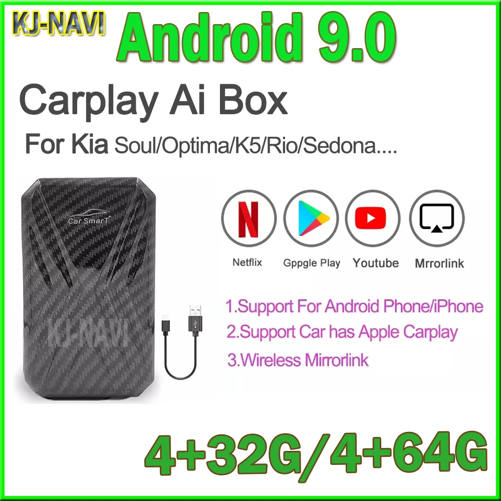 Автомобильная ТВ-приставка для KIA Plug & Play, беспроводная приставка Carplay на Android 9, Mirrorlink, Usb-ключ, беспроводная приставка Apple TV, видео с ии
Автомобильная ТВ-приставка для KIA Plug & Play, беспроводная приставка Carplay на Android 9, Mirrorlink, Usb-ключ, беспроводная приставка Apple TV, видео с ии