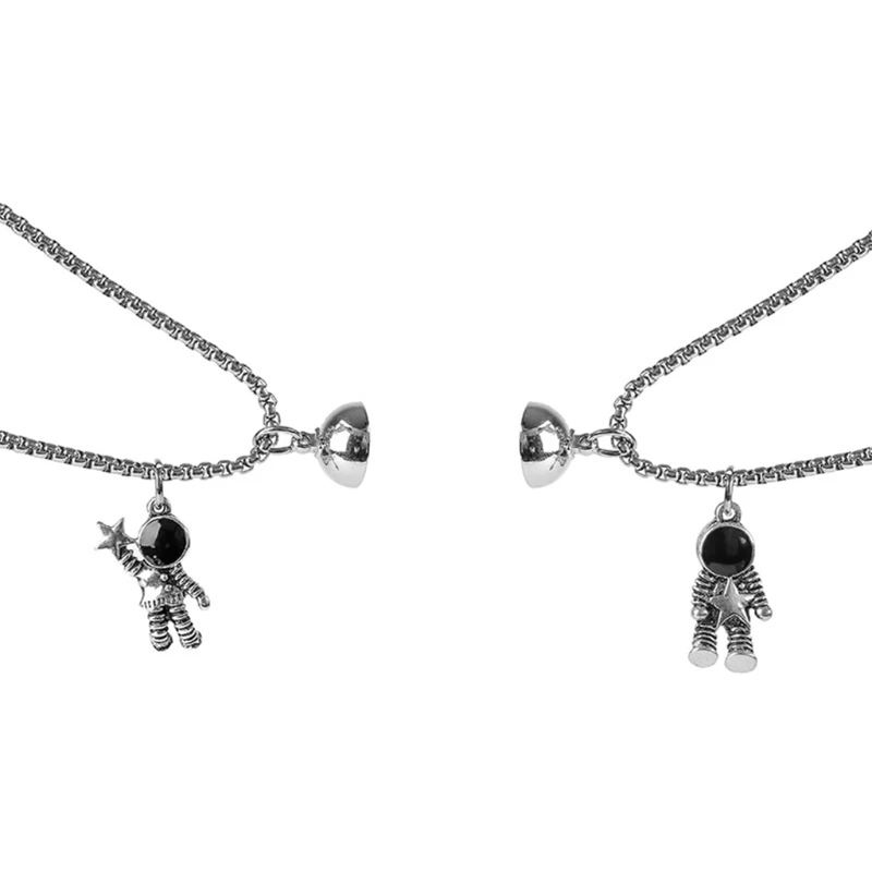 2 Pcs Cute Astronauts Magnet Attraction Pendant Couple Necklace Friendship Jewelry Creative Cool Chain Necklaces
2 Pcs Cute Astronauts Magnet Attraction Pendant Couple Necklace Friendship Jewelry Creative Cool Chain Necklaces