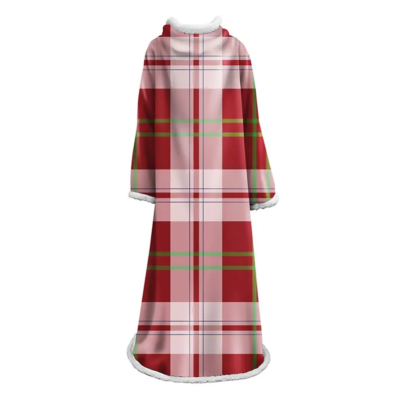 Classic Striped Coral Sleeve Blanket for Bedding Sofa Travel Lazy Blanket Lattice Wearable Throw Blanket with Sleeves
Classic Striped Coral Sleeve Blanket for Bedding Sofa Travel Lazy Blanket Lattice Wearable Throw Blanket with Sleeves