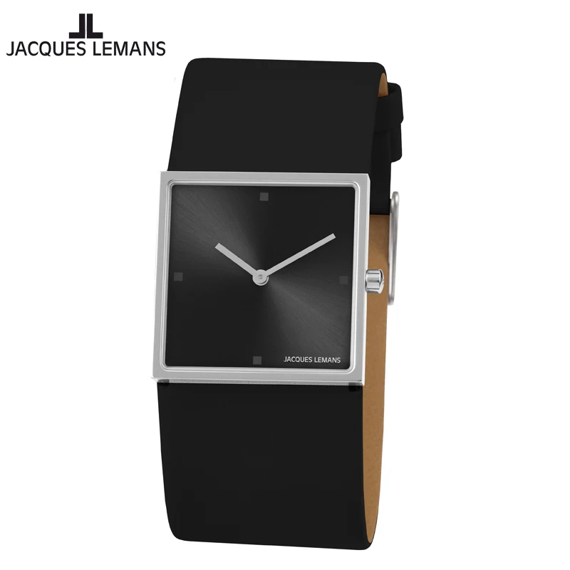 

Jacques Lemans Design Collection Fashion Lady Quartz Wrist Watch Square ShapeLeather Strap Mesh Band 1-2057