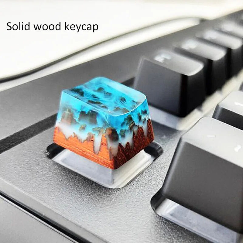 

For MX switches mechanical keyboard creative resin keycap 1pc handmade customized SA profile resin key cap for Falling Snow