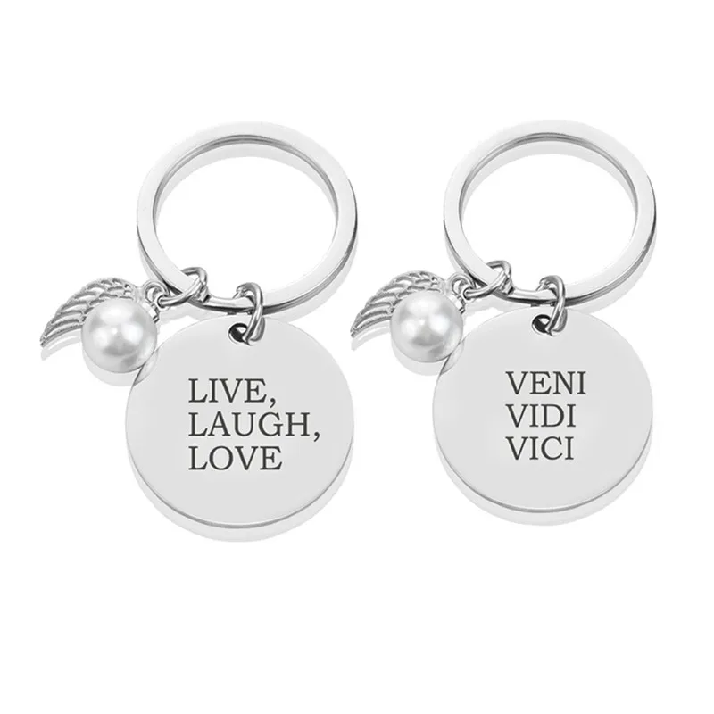 Charm Keychain Veni Vidi Vici - "I Came I Saw I Conquered" Quote Keychain Stainless Steel Engraved Letters Key Ring Jewelry
Charm Keychain Veni Vidi Vici - "I Came I Saw I Conquered" Quote Keychain Stainless Steel Engraved Letters Key Ring Jewelry