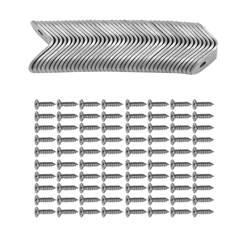 40PCS L Bracket Corner with 80PCS Screws, Corner Bracket, Angle Bracket Fastener for Wood Furniture Bedframe Cabinet
40PCS L Bracket Corner with 80PCS Screws, Corner Bracket, Angle Bracket Fastener for Wood Furniture Bedframe Cabinet