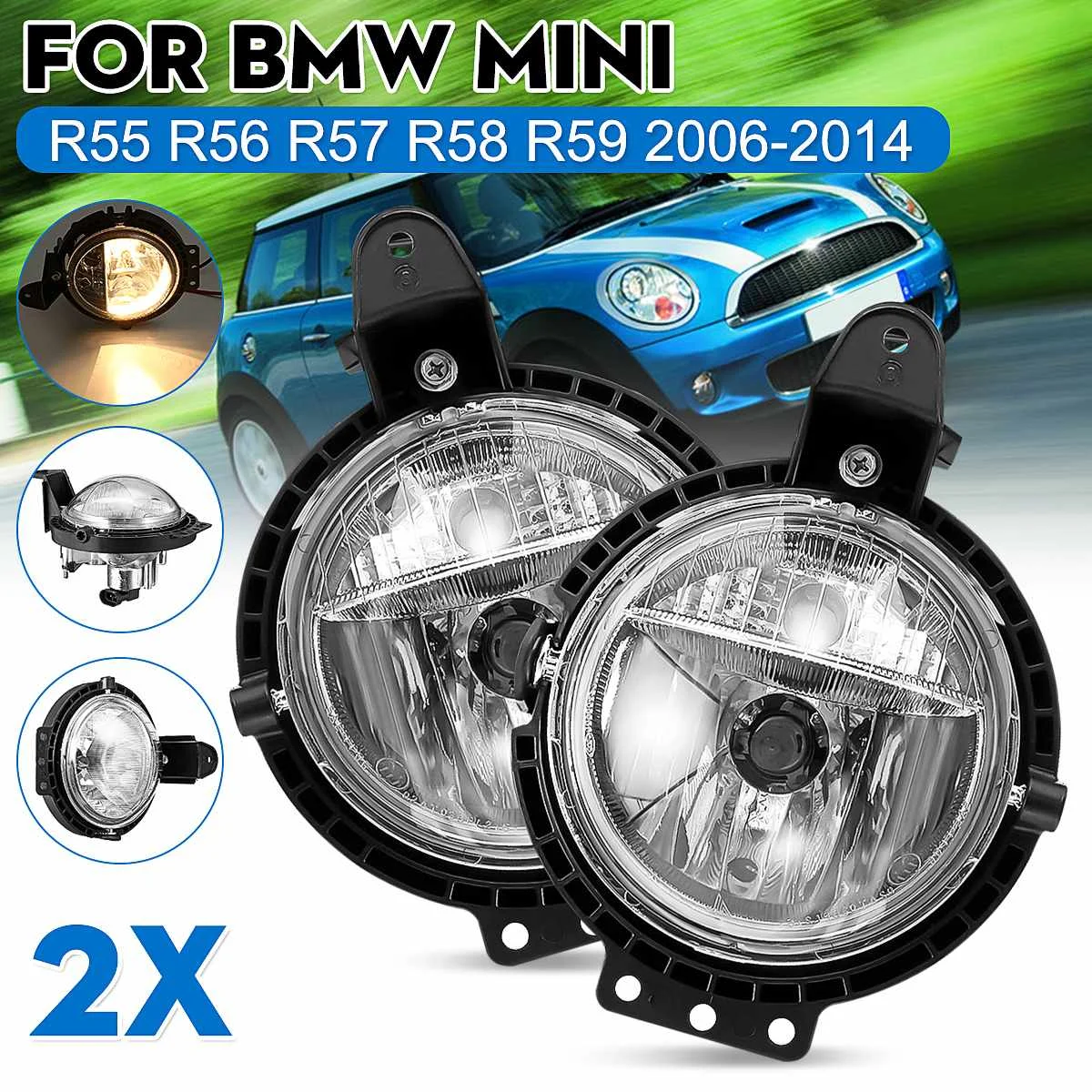 left right Car Fog Light Lamp For BMW Mini R55 R56 R57 R58 R59 2006-2014 Clear Lens With Bulb Driving Lamp Car Accessories DRL
left right Car Fog Light Lamp For BMW Mini R55 R56 R57 R58 R59 2006-2014 Clear Lens With Bulb Driving Lamp Car Accessories DRL