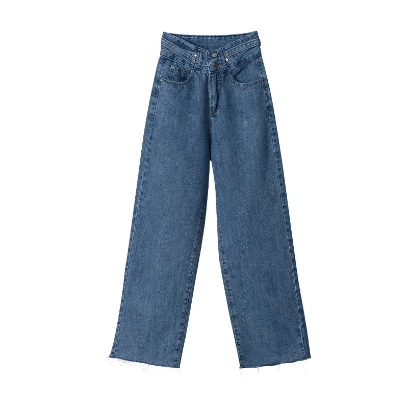 Retro High Waist Jeans Women Spring Autumn Denim Pants Thin Korean Straight Loose Long Trousers TM764
Retro High Waist Jeans Women Spring Autumn Denim Pants Thin Korean Straight Loose Long Trousers TM764