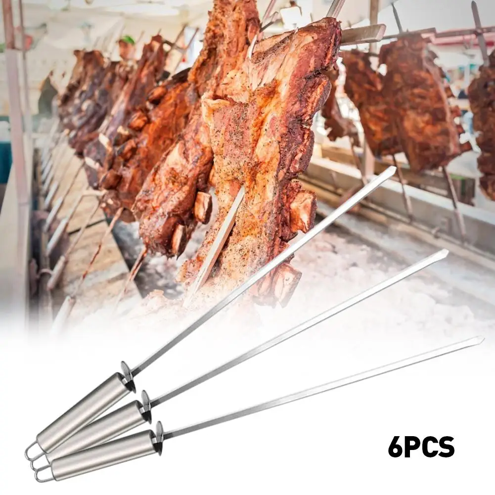 Stainless Steel Barbecue Skewers Long BBQ Grill Bar Sticks with Handle Reusable Barbecue Skewers Outdoor Camping #CW
Stainless Steel Barbecue Skewers Long BBQ Grill Bar Sticks with Handle Reusable Barbecue Skewers Outdoor Camping #CW