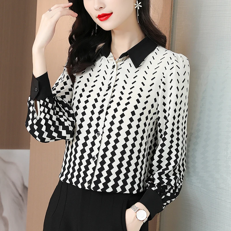 Fall Full Sleeve Women's Shirt Fashion Printed Plaid Blouse Female Vintage Turndown Collar Blouses Ladies
Fall Full Sleeve Women's Shirt Fashion Printed Plaid Blouse Female Vintage Turndown Collar Blouses Ladies