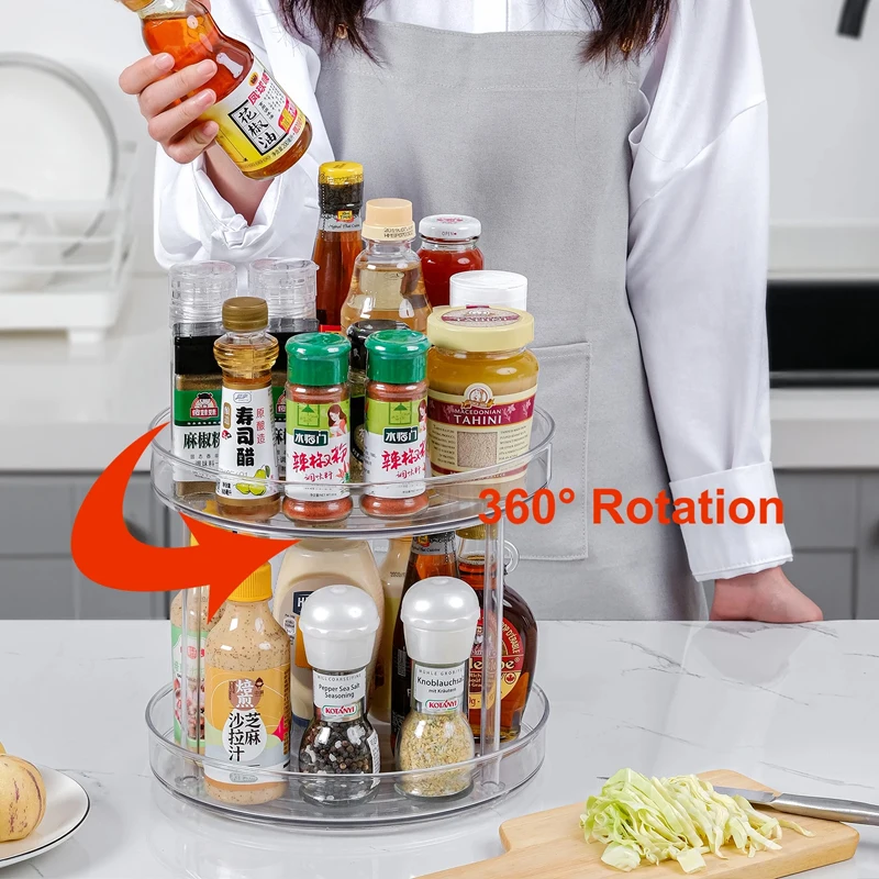 360° Transparent Rotating Spice Rack Organizer Seasoning Holder Kitchen Storage Tray Lazy Susans Home Supplies for Bathroom
360° Transparent Rotating Spice Rack Organizer Seasoning Holder Kitchen Storage Tray Lazy Susans Home Supplies for Bathroom
