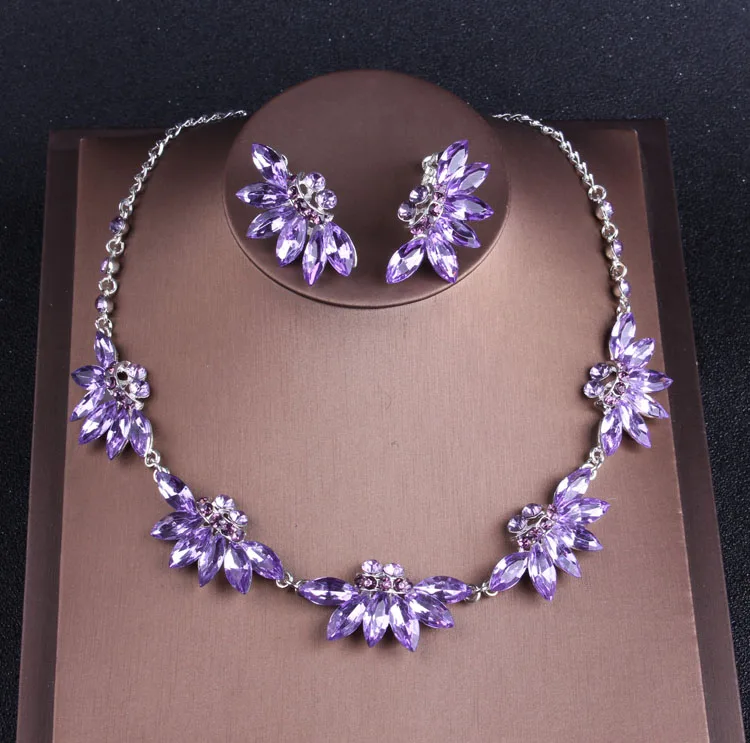 Noble Purple Crystal Bridal Jewelry Sets Necklaces Earrings Crown Tiaras Set African Beads Jewelry Set Wedding Dress Accessories
Noble Purple Crystal Bridal Jewelry Sets Necklaces Earrings Crown Tiaras Set African Beads Jewelry Set Wedding Dress Accessories